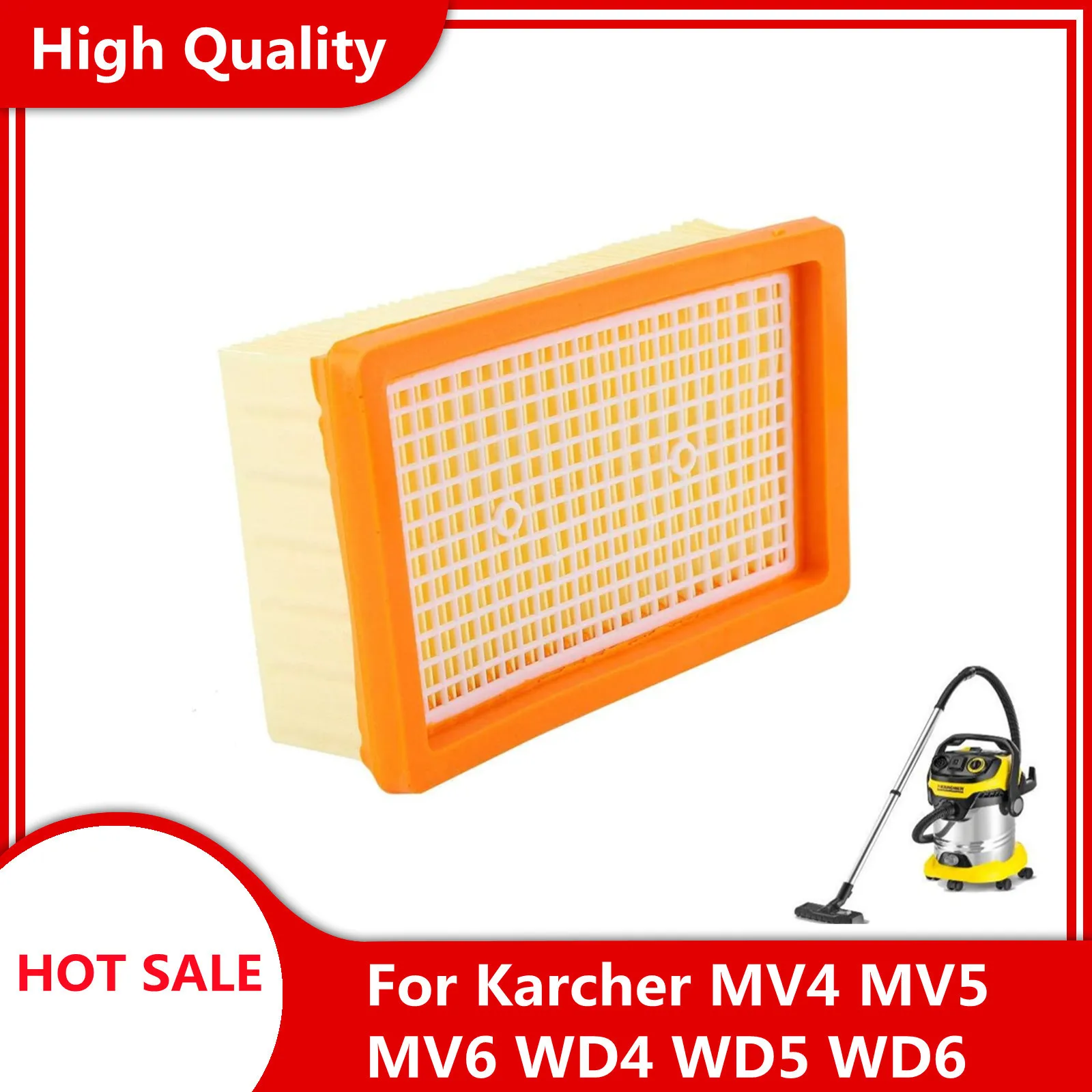 

4pcs KARCHER Filter For KARCHER MV4 MV5 MV6 WD4 WD5 WD6 wet&dry Vacuum Cleaner replacement Parts#2.863-005.0 hepa filters