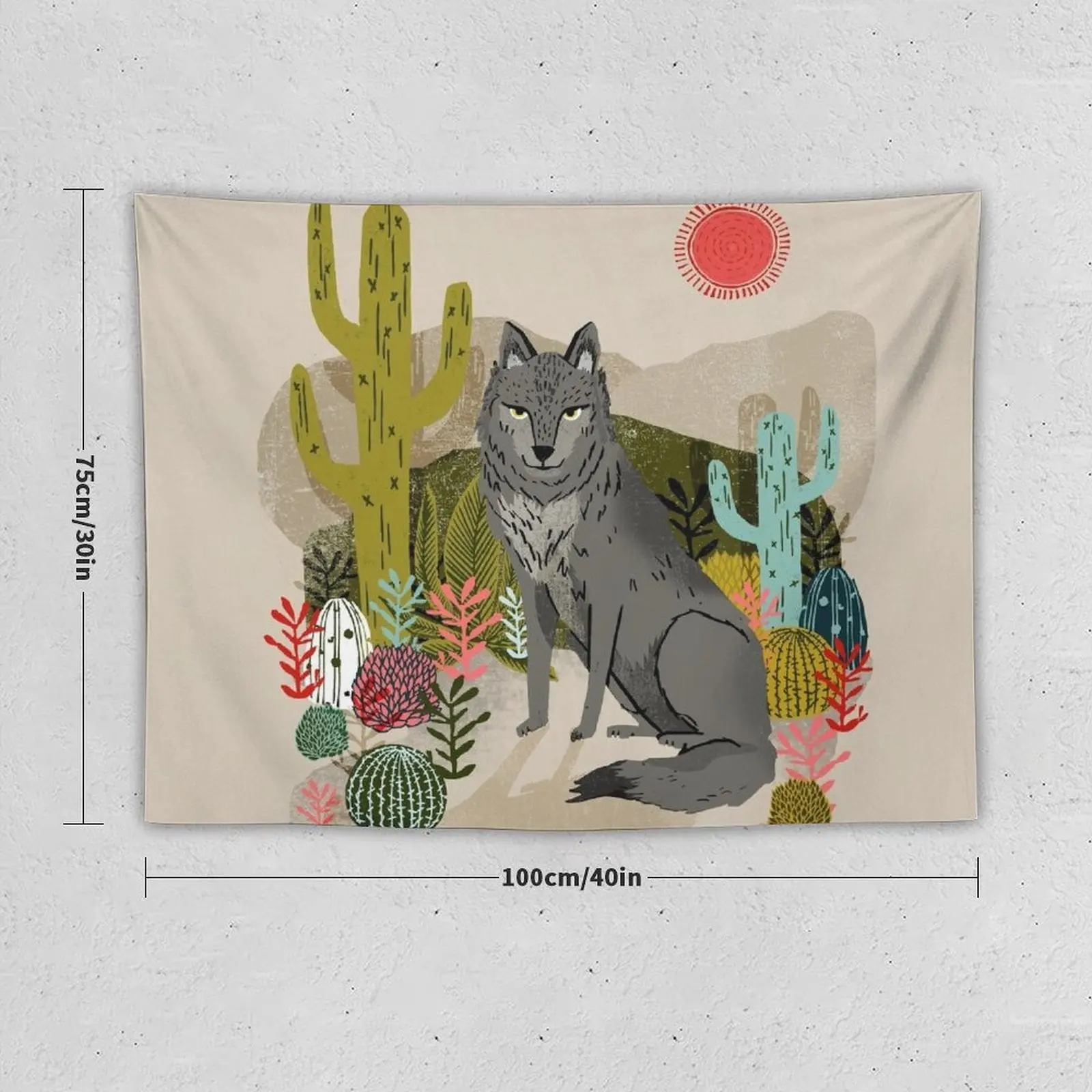 Wolf by Andrea Lauren Tapestry Carpet On The Wall Wall Decoration Tapestry