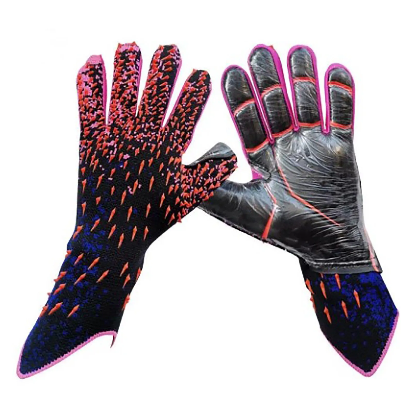 Soccer Goalie Goalkeeper Gloves Latex Anti Slip Football Gloves with Strong Grips Palms for Kids Boys No.8