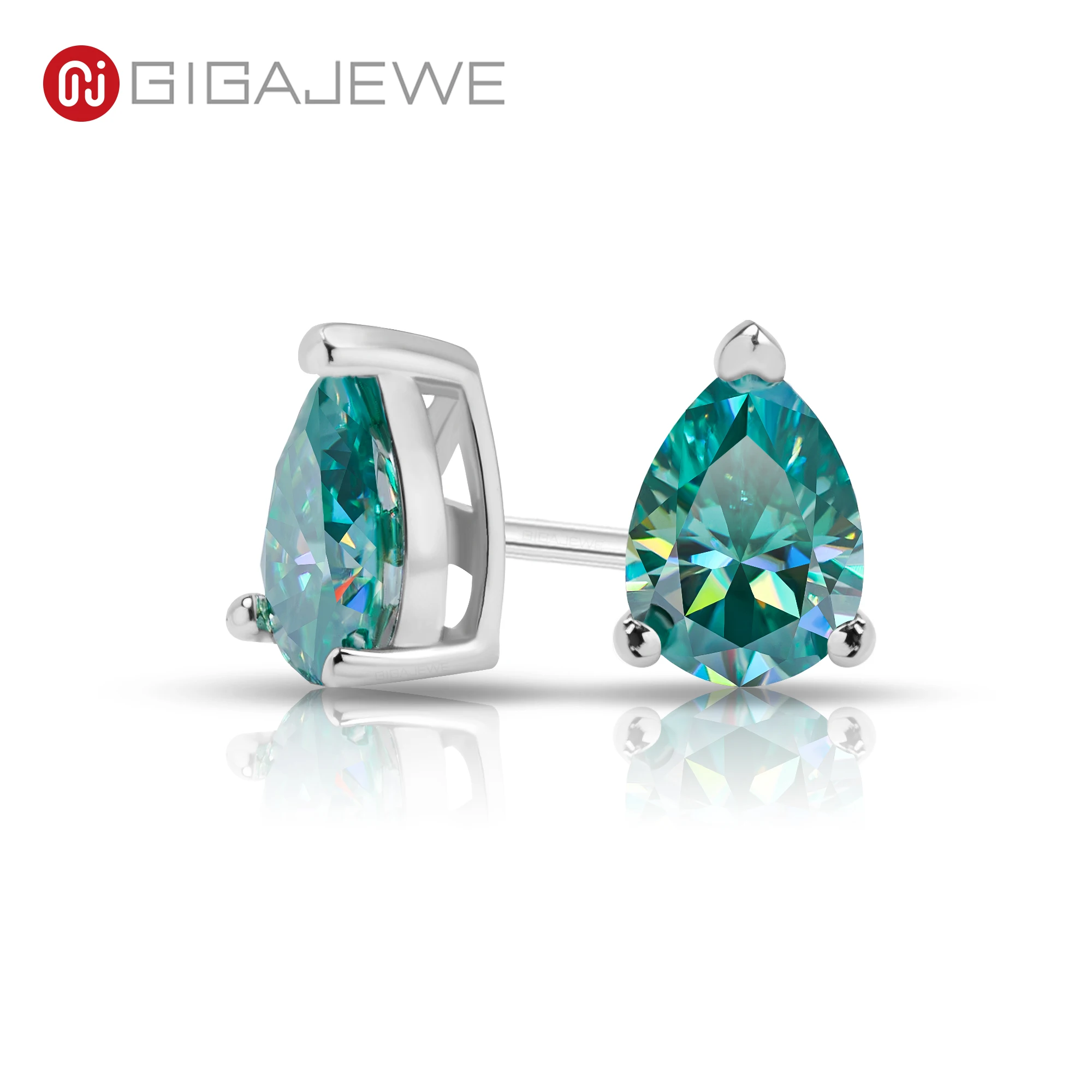 boucles-d'oreilles-clous-gigajewe-en-argent-sterling-925-plaque-or-18-carats-avec-moissanite-bleue-en-forme-de-poire-16-ct