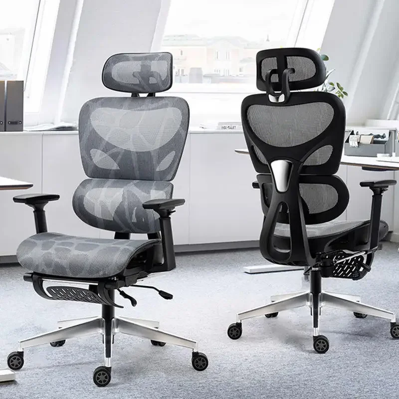 Commercial Furniture High-Back Executive Office Chair Ergonomic Height Adjustment Minimalist Mesh Home Office Metal Fabric