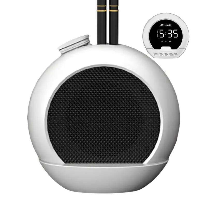 

Alarm Clock Speaker Desktop Clock For Travel Outdoor Wireless Speaker Music Playing Device For Fitness Living Room Study