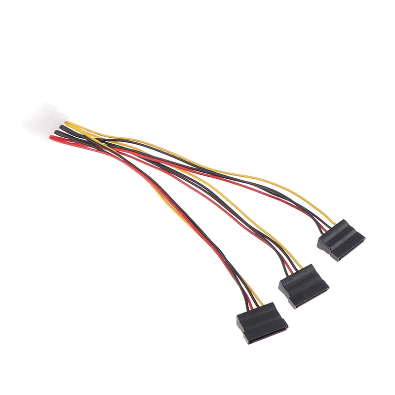 4pin IDE a 3 Serial ATA SATA Power Splitter Cable de extensión Conectores Computadora