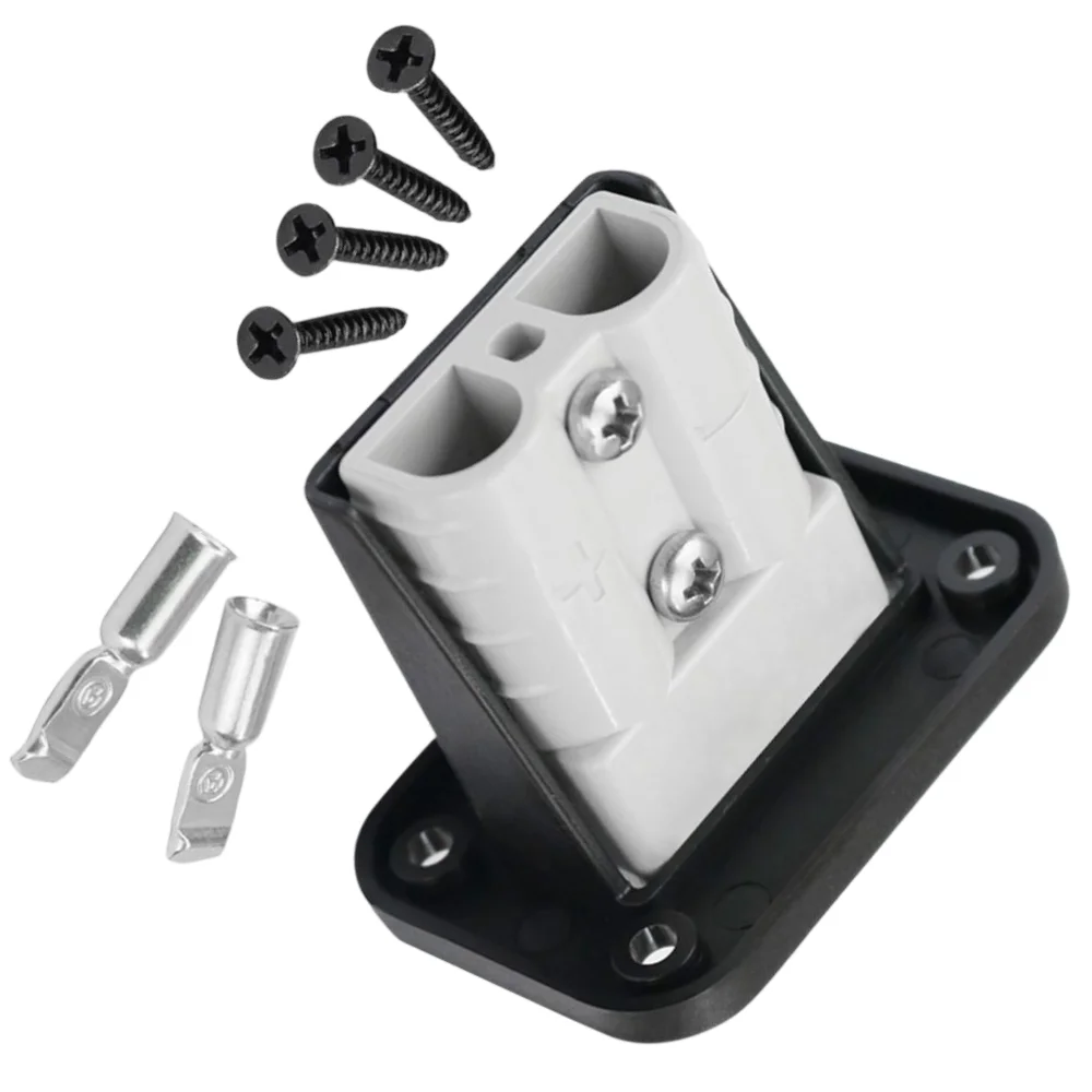 50A Cable Connectors Plug For Plug Connector Flush Mount Bracket Panel Cover For Caravan Camper Boat Truck