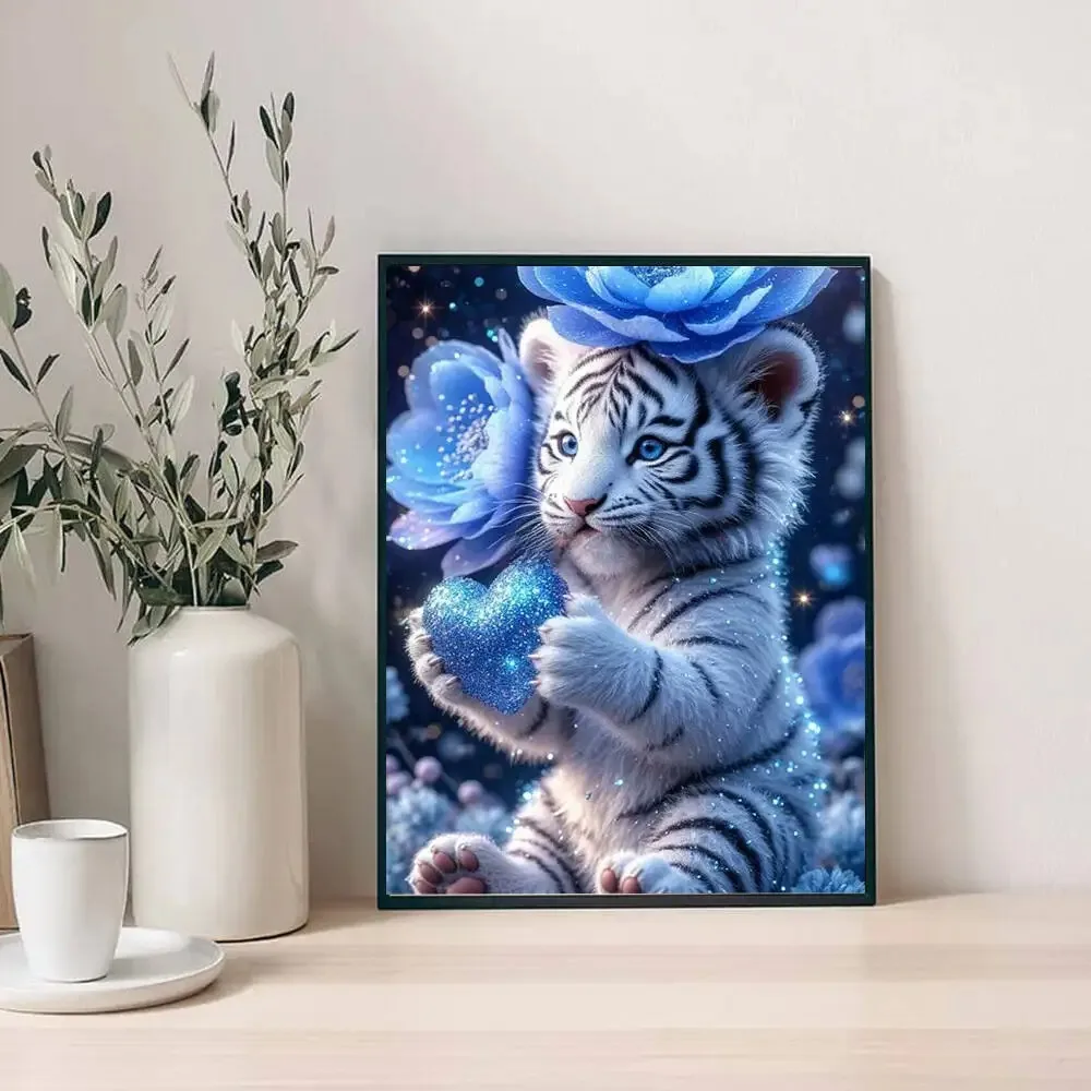 

1 Box of 500/1000/1200/2000PCS Puzzles for Adults Flower and Tiger Jigsaw Religious Home Decoration Gift Frameless