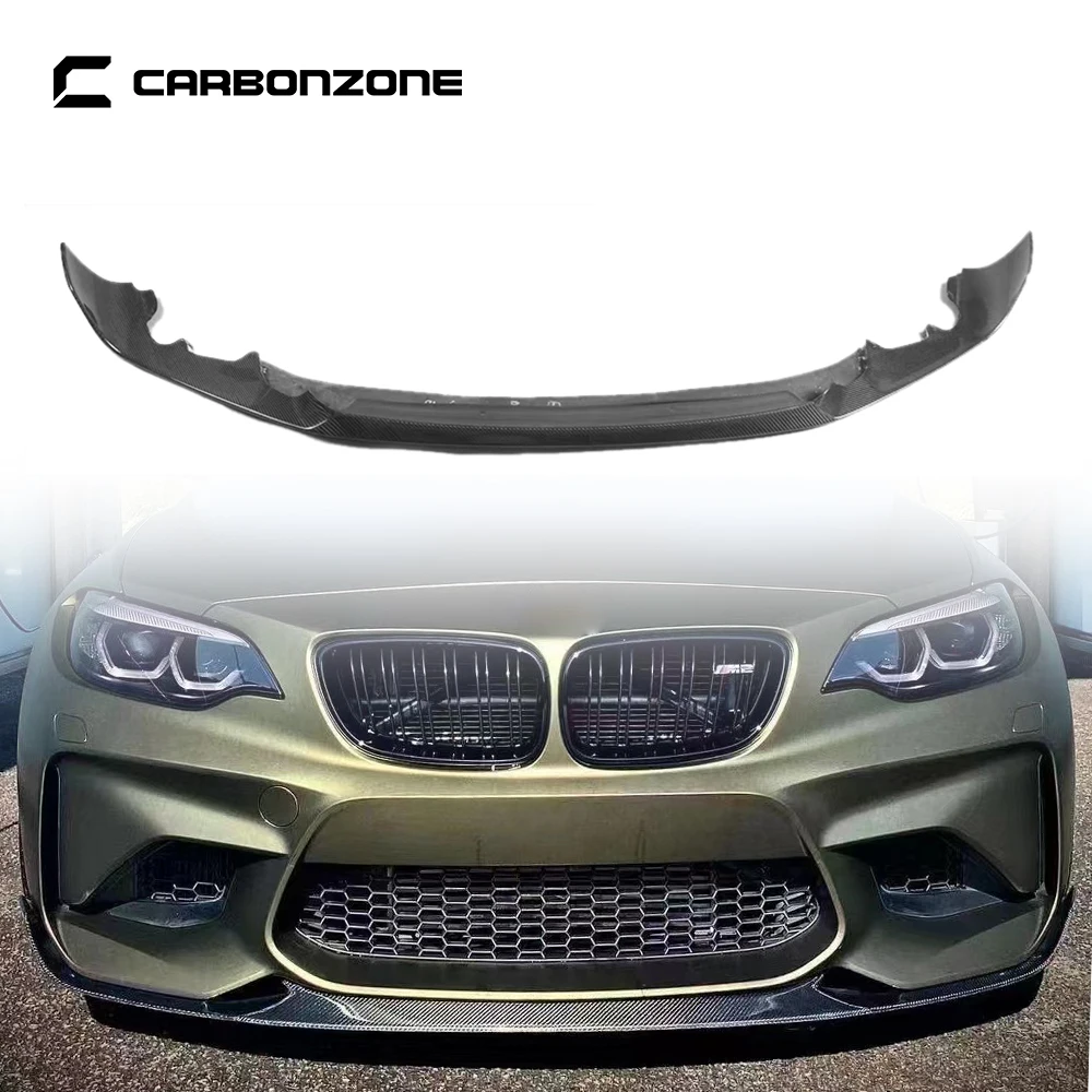 Real Carbon Fiber MP Style Front Bumper Lip for Bmw F87 M2c Car Diffuser Shoverl Splitter Body Kit  Tools