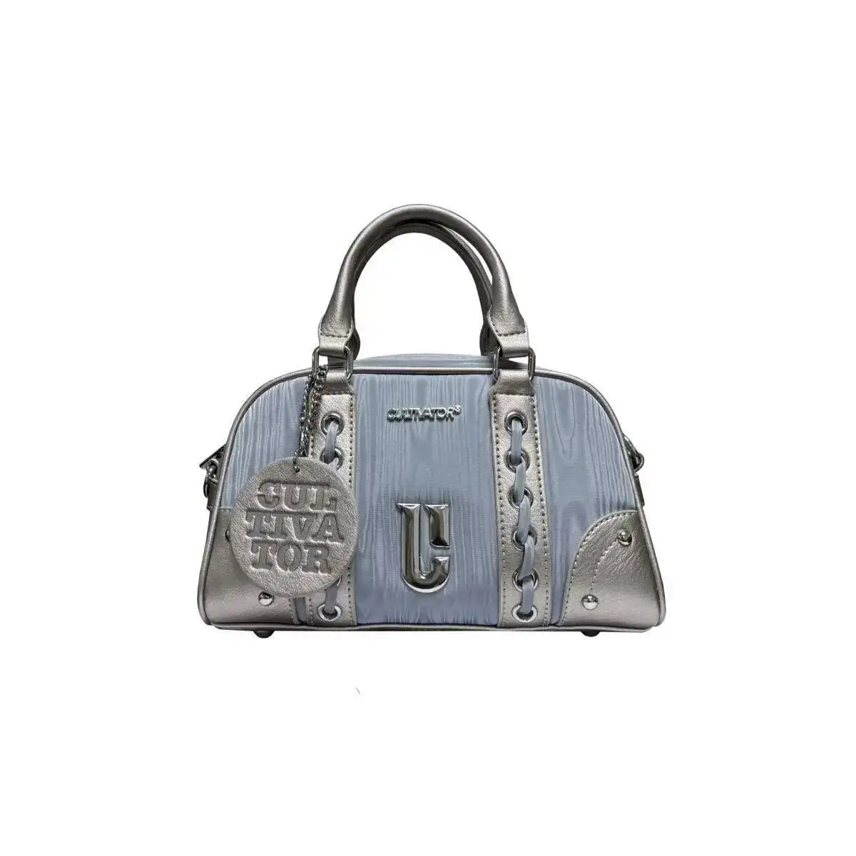 

Bloom Vintage Blue Hand For Women Retro Contrasting Color Handle Casual Bowling Bag Handbag Ladies 2025 Spring Y2k Bags