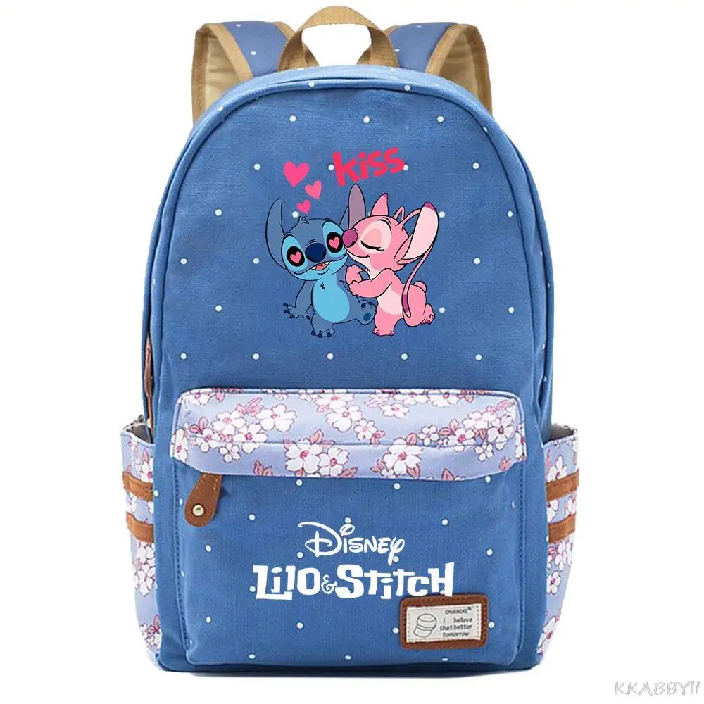 Stitch Boy Girl Kids School Book Bags Women Bagpack Teenagers Schoolbags Canvas Laptop Travel Backpack