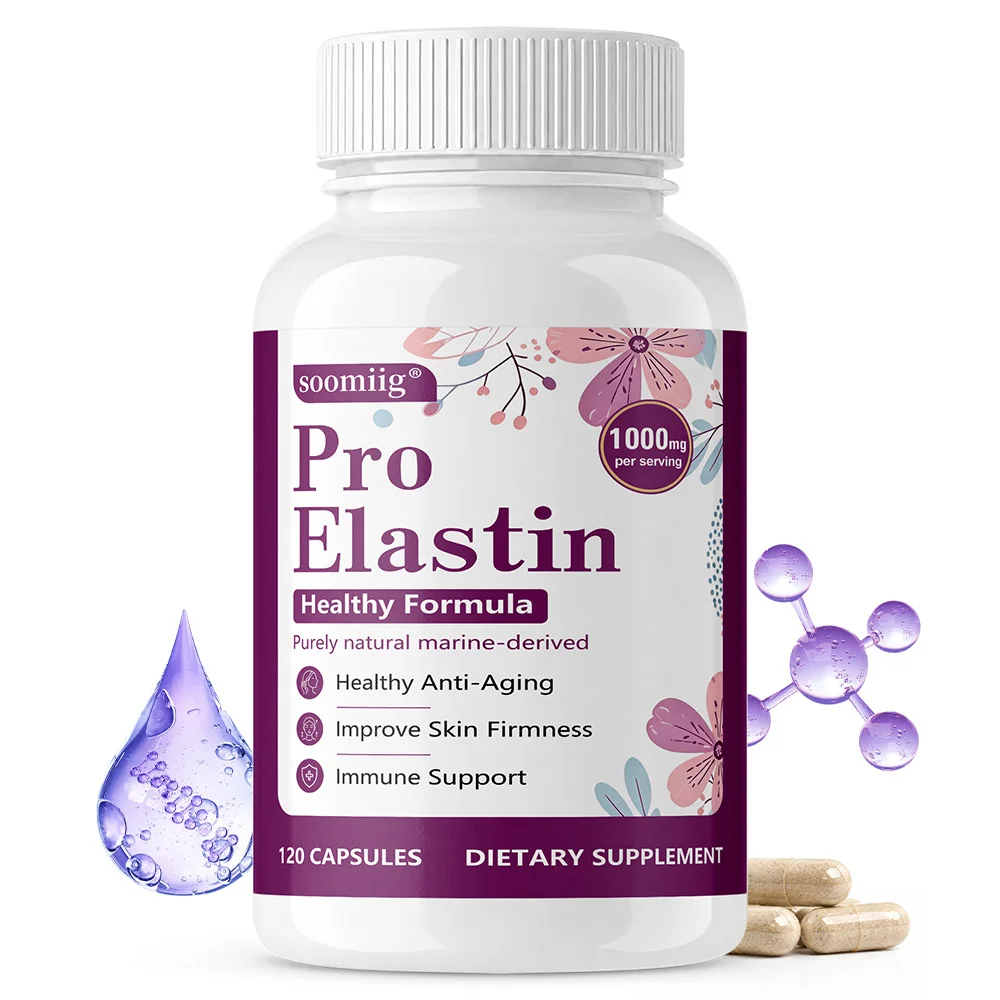 Pro Elastin Supplement, Help Skin Firmness, Elasticity & Healthy Aging, 120 Capsule