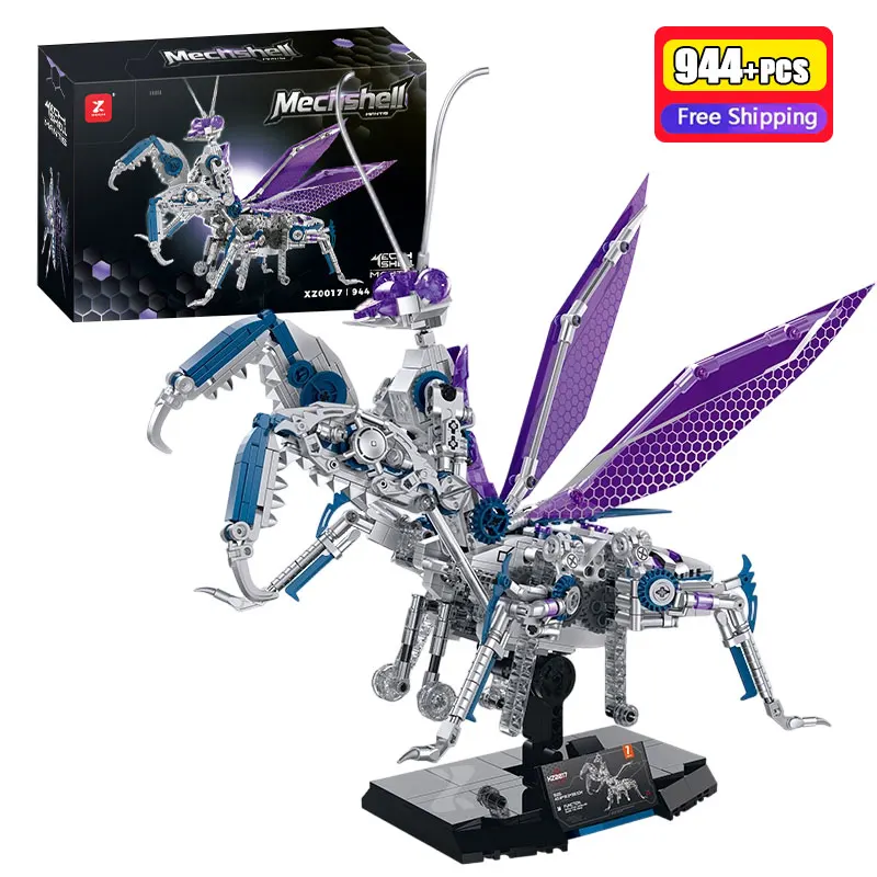 

Набор для сборки кибер-механического робота-насекомого Mantis (944 детали) в стиле научной фантастики, конструктор для взрослых и детей, креативный подарок