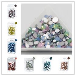 Strass di cristallo di arte dei chiodi 3D, decorazione di arte del chiodo di vetro di Flatback 350pcs 5 grammi formati misti ss3-ss30 blu/verde/rosa/bianco