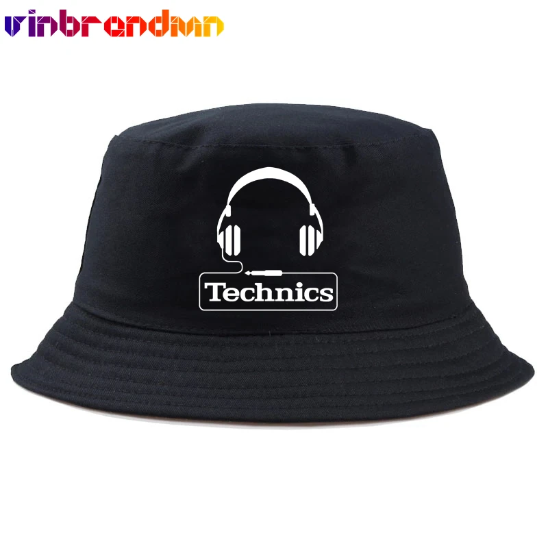 Technics Men's Cap Panama New cap Dj 1200 Turntable Music House Techno Electronic Hat Sun visor Men Hip Hop Bucket Fishing Hats