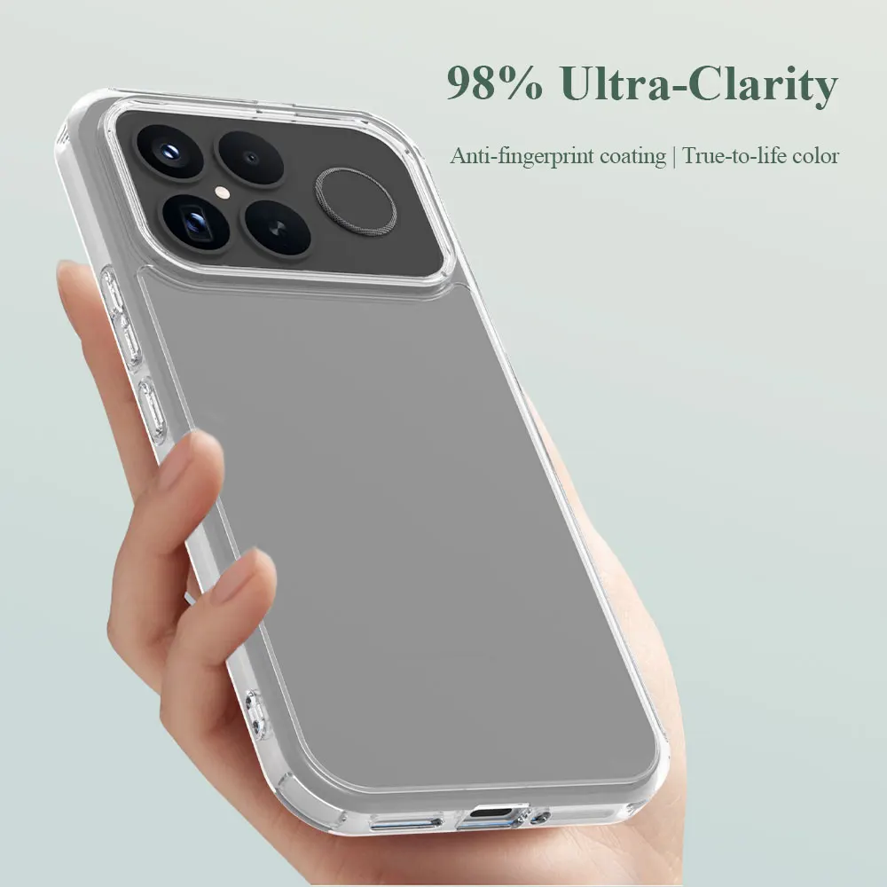 Lereach Für Poco X8 Pro Max F8 Ultra F8 Pro X7 Pro Transparente Kristall-Handyhülle TPU+Acryl Stoßfeste Schutzhülle – Detail 6