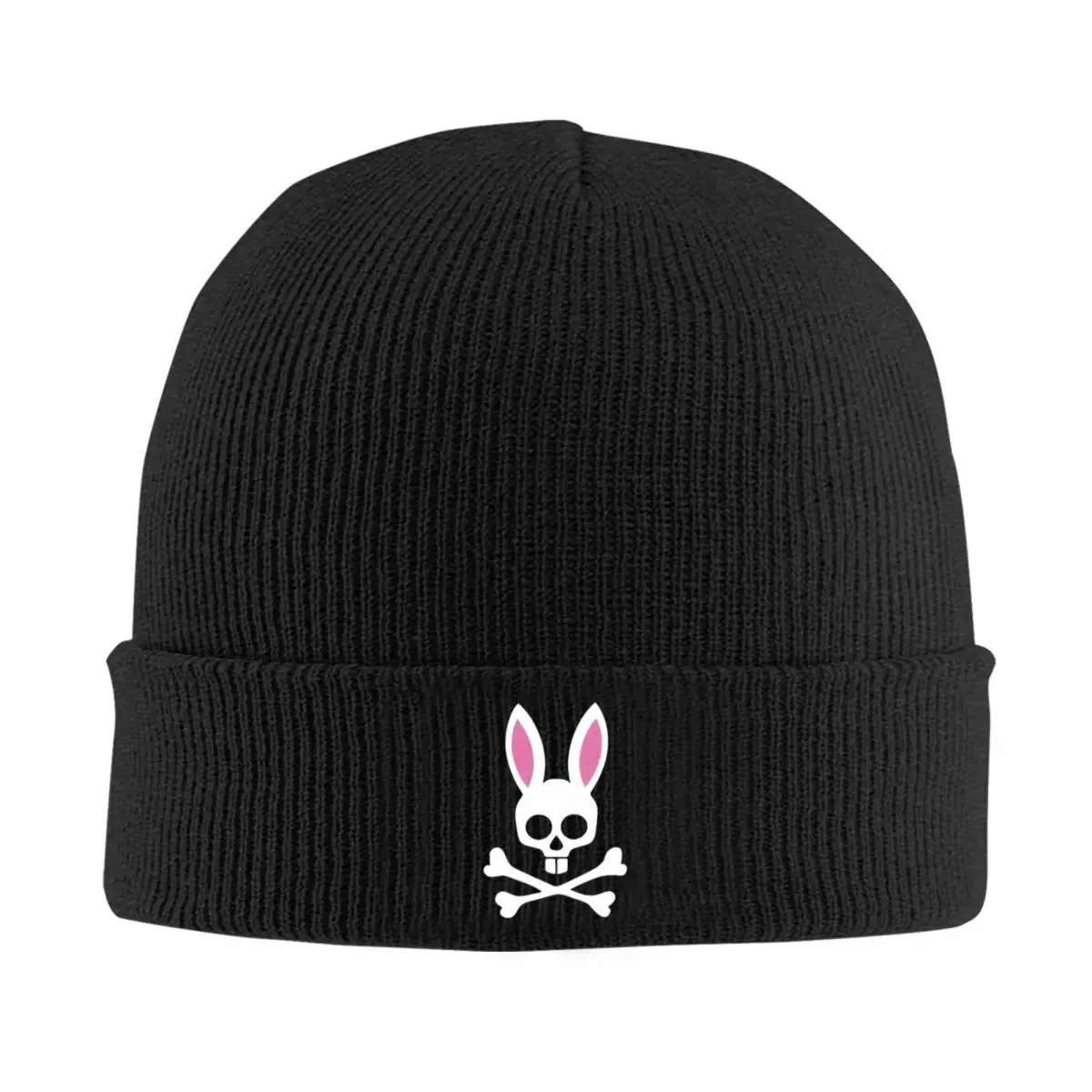 Winter Acrylic Beanie Hat with Chunky Knit Design,Psycho Stylish and Cozy rabbit, Ideal for Outdoor Sports Bunny