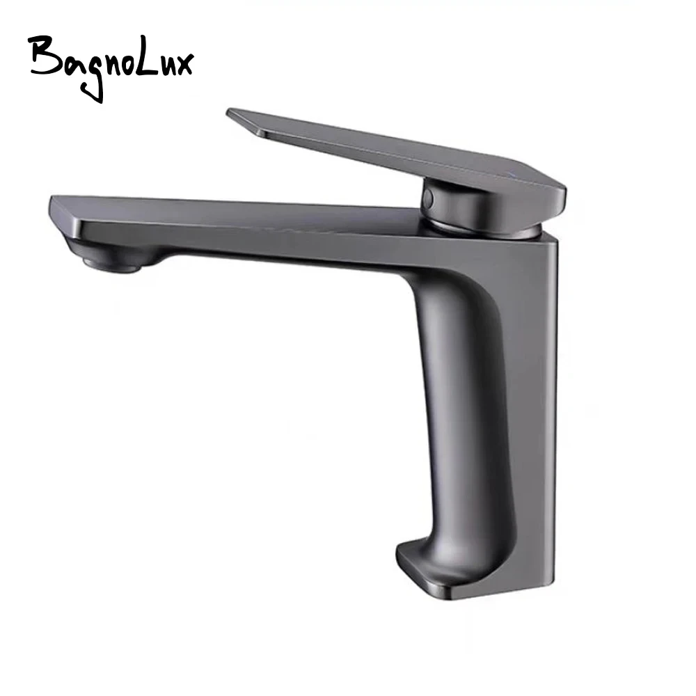 

Gunmetal Basin Faucet Brass Casting Deck Mounted Bathroom Single Handle Single Hole Mixer Hot and Cold Sink Tap