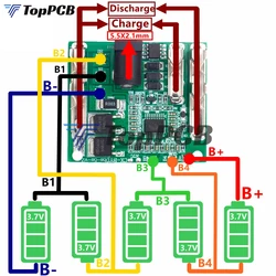 BMS 5S 18/21V 20A Lithium Battery Charging Protection Board Li-ion Battery Cell Pack Charger Portect Module for Power Drill Tool