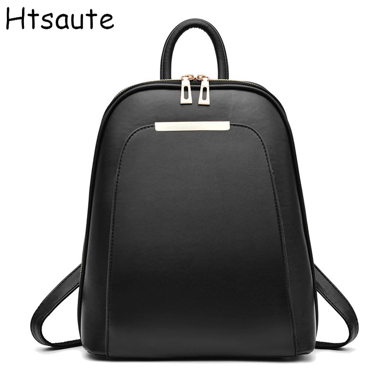 Simples mochila feminina de couro do plutônio para mulheres bolsa de ombro senhoras viagem volta pacote grande capacidade dayback bookbag menina