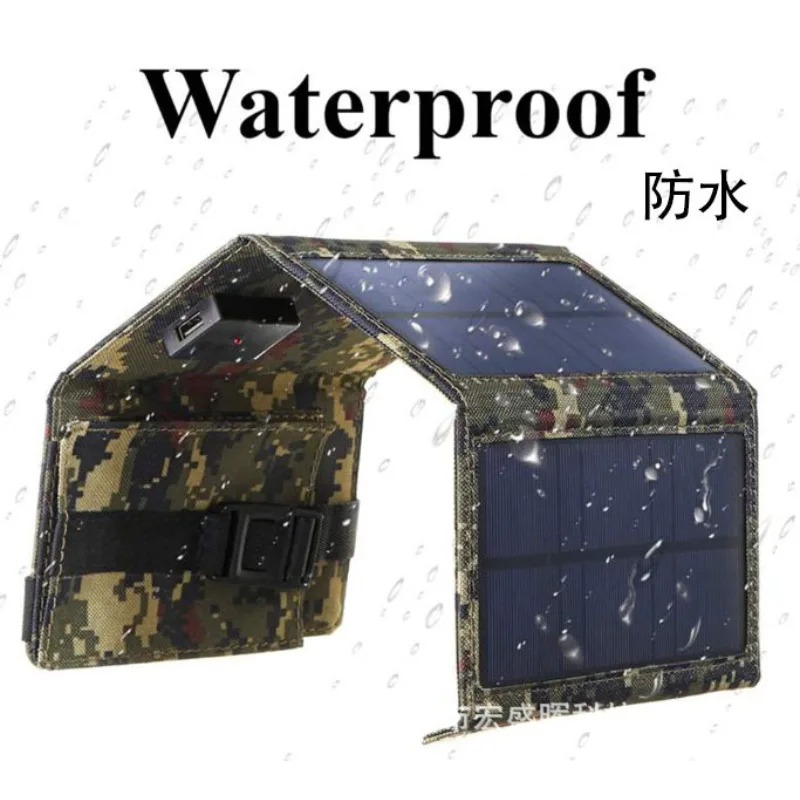 Panel Solar plegable de 20W, cargador Solar portátil con salida USB de 5,5 V y 1,2a para exteriores, resistente al agua, duradero, de alta eficiencia, respetuoso con el medio ambiente