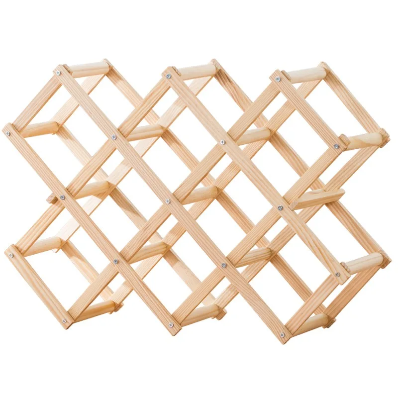 3/10 Bottles Wooden Wine Rack Wine Holders Kitchen Assembled Display Stand Organizer Storage Bar Wine Cabinet Wine Bottle Rack