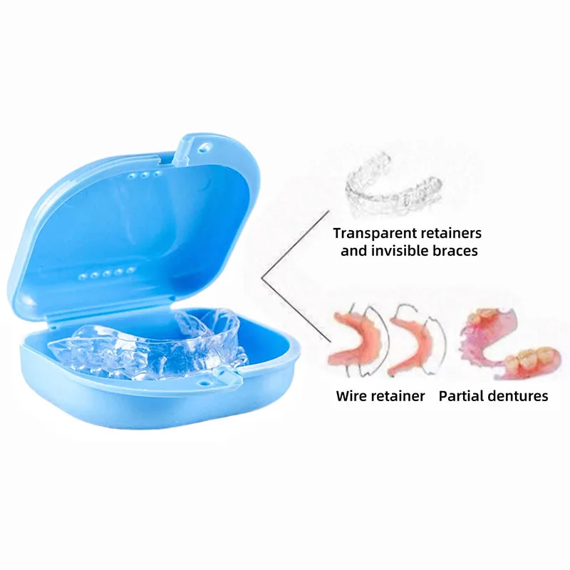 5/10pcs Denture Storage Cases Orthodontic Retainer Partial Denture Container Box Plastic Teeth Container False Teeth Protective