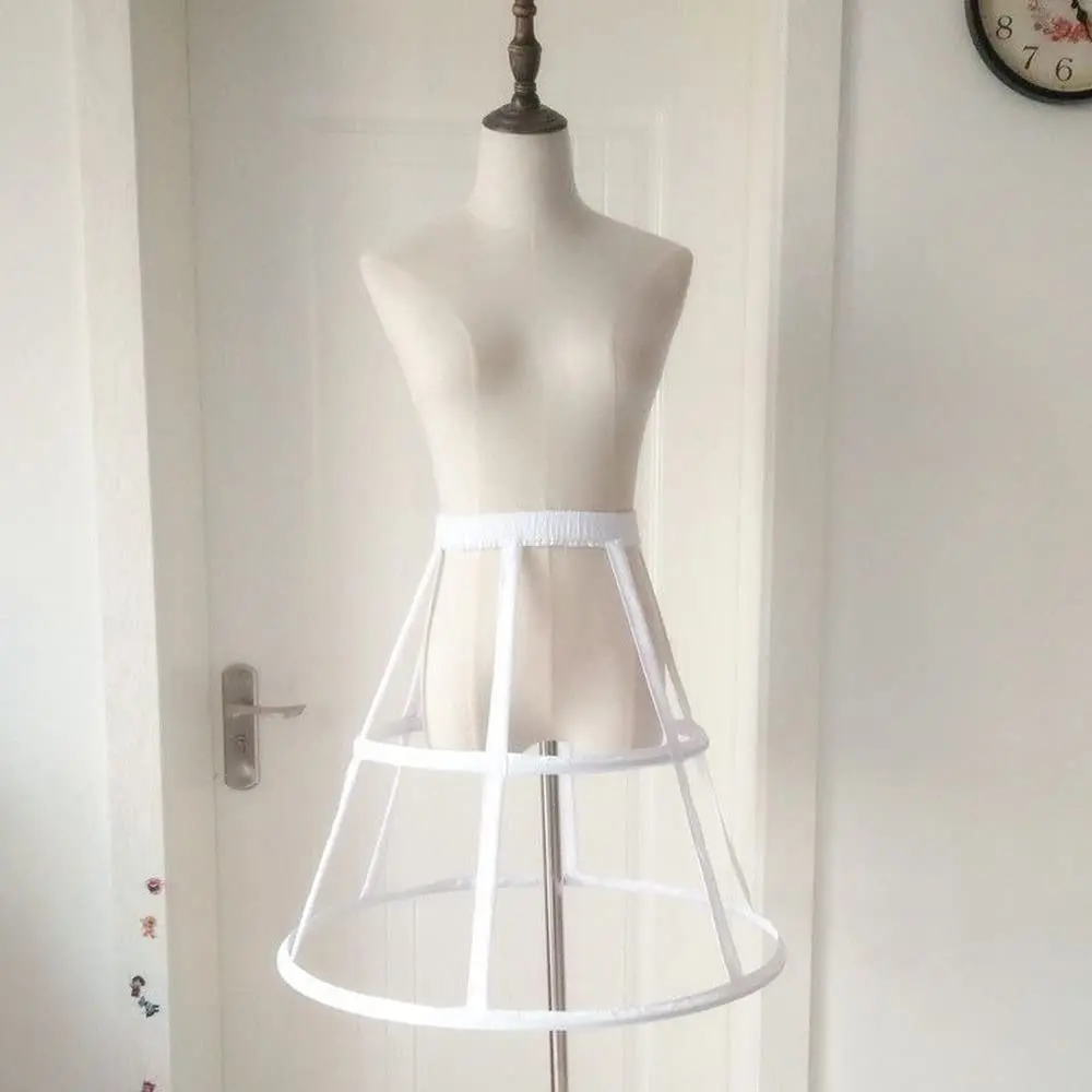 2 Hoop Cage Crinoline Underskirt gonna Pannier sottoveste per abito da ballo di fine anno