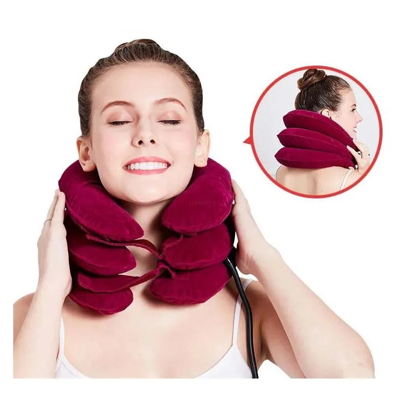 Inflatable Cervical Vertebra Traction Soft Travel Neck Pain Release Tractor Neck Posture Correction Neck Stretching Brace