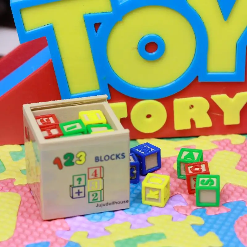 1 conjunto de acessórios para casa de boneca, escala 1/6, simulação de casa de bonecas em miniatura, mini bloco de construção, modelo de montagem, brinquedos