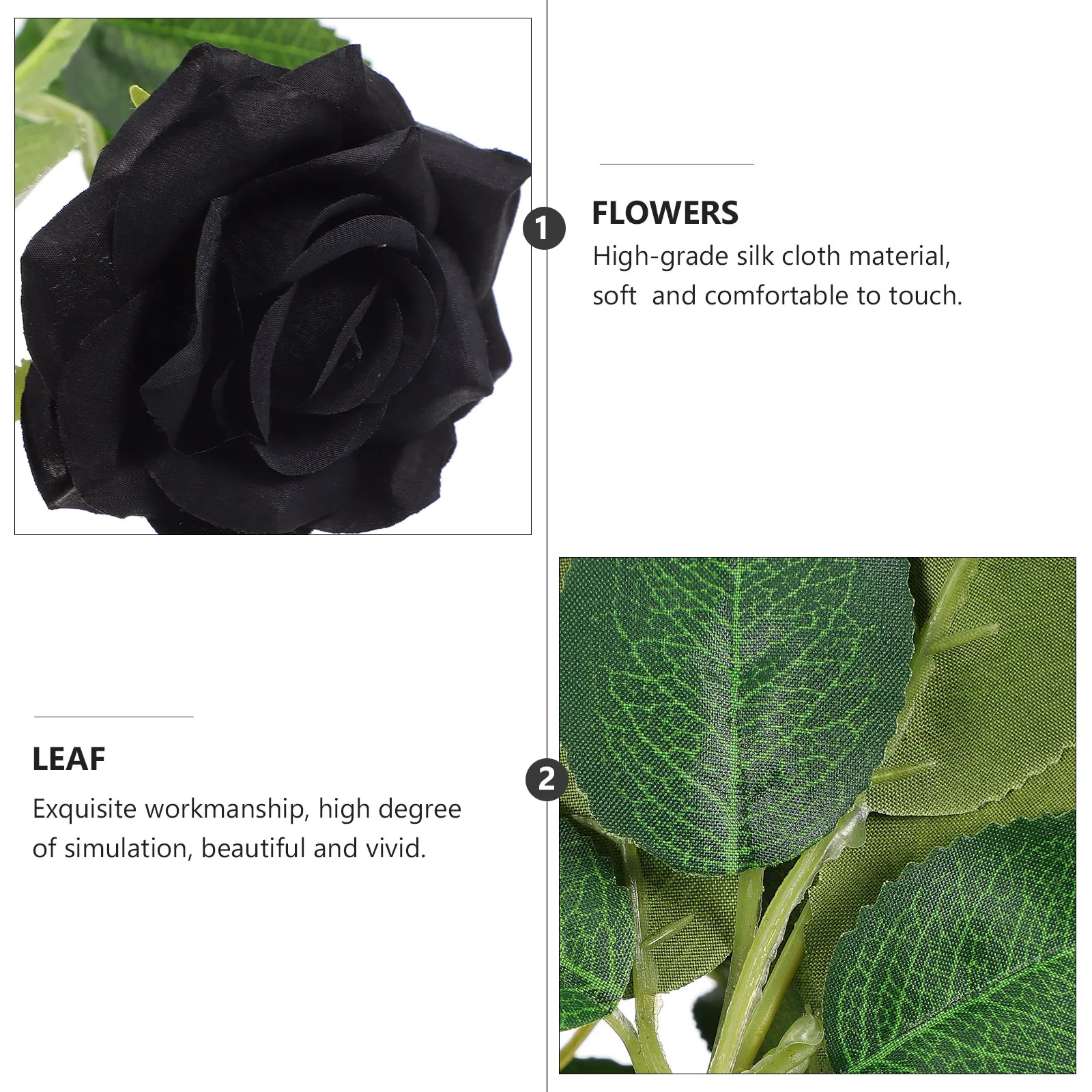 

s Black Decoration High grade SilkFlower Halloween Simulation Flower Adornment Party Home Decor Fake Bouquet Artificial nament