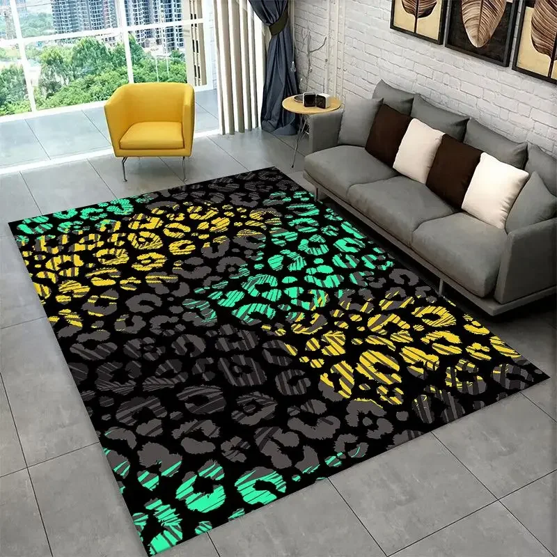 Alfombra de gran tamaño con estampado de rayas de tigre y leopardo, de diseño lujoso, antideslizante, ideal para dormitorios, salones, sofás, como felpudo o alfombra para el suelo, un excelente regalo.