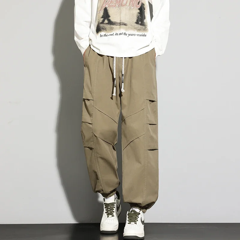 

Мужские ветрозащитные дышащие брюки свободного кроя с широкими штанинами для активного отдыха, удобные, универсальные, модные, на все сезоны