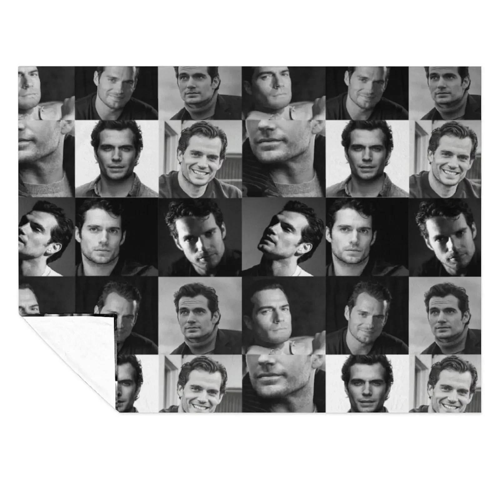 

Henry Cavill collage Black and White Throw Blanket Thin Blankets For Sofas Cute for sofa Blankets