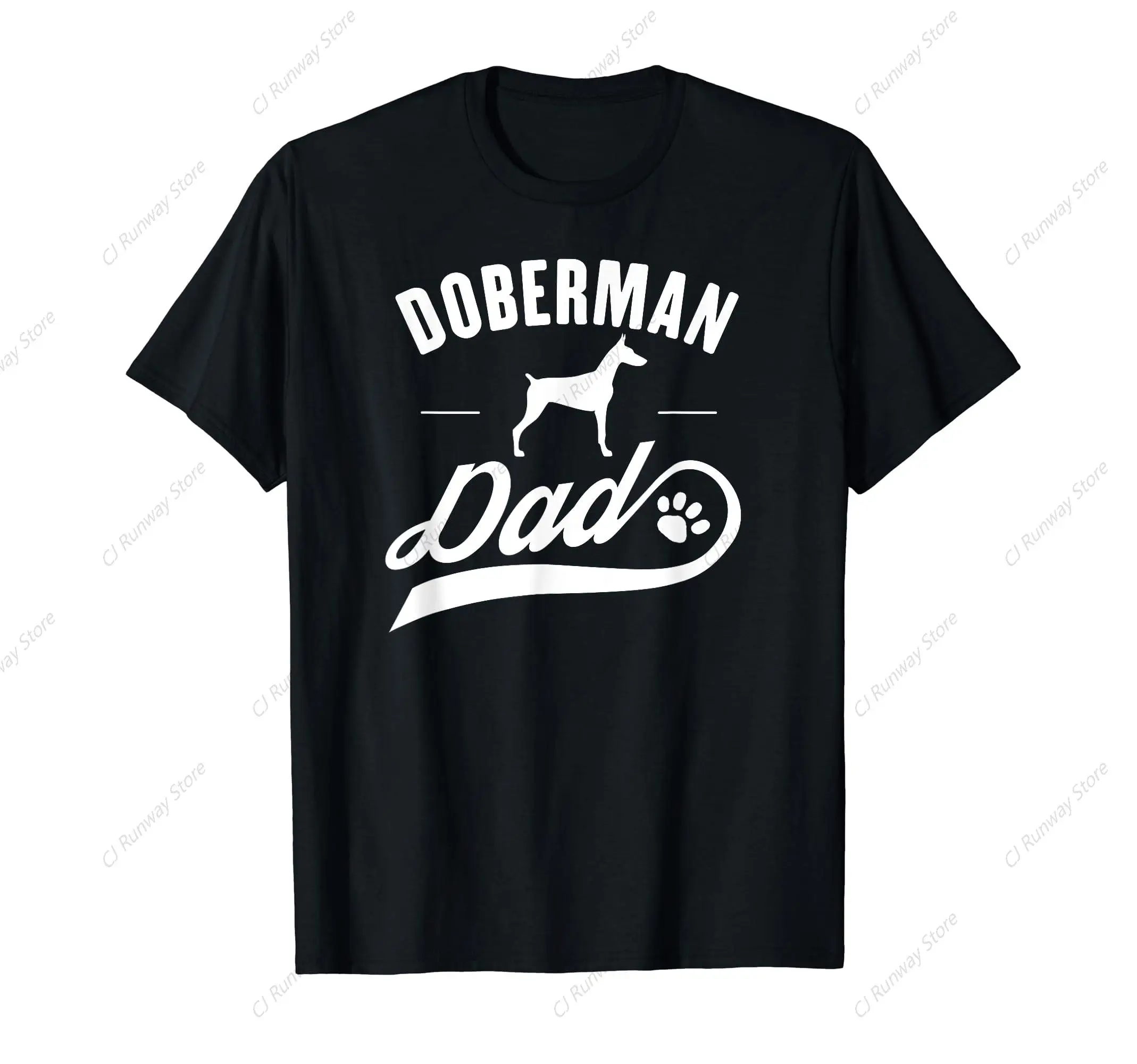 Doberman Dad T-Shirt - Dog Owner Lover Fashion Soft T-Shirt Man High Quality T-Shirts