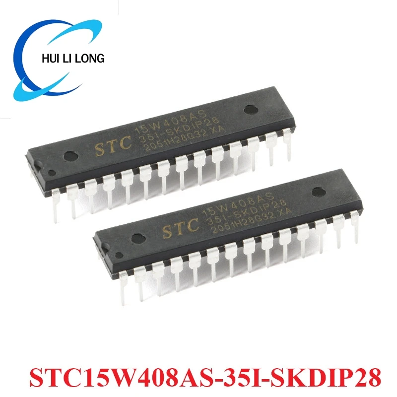 5pcs/1pc STC15W408AS STC15W408 Microcomputer Microcontroller MCU SMD STC15W408AS-35I-SKDIP28 1T 8051 Single Chip IC