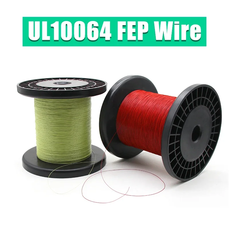 10/50/100m UL10064 FEP Wire Ultra Fine (No scroll) 40/36/34/32/30/28/26 AWG PTFE Plastic Solder High Conductivity Copper Line