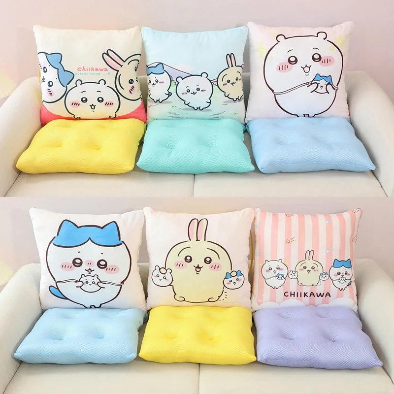 Japanese Anime Chiikawa Plush Pillow Cute Cartoon Chiikawa Seat Cushion Office Chair Cushion Comfortable Kawaii Gifts For Girl