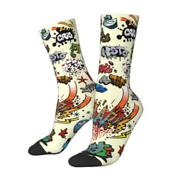 Custom Funny Graffiti Set Cartoon Street Style calzini da uomo Unisex Cool primavera estate autunno inverno Dress Socks