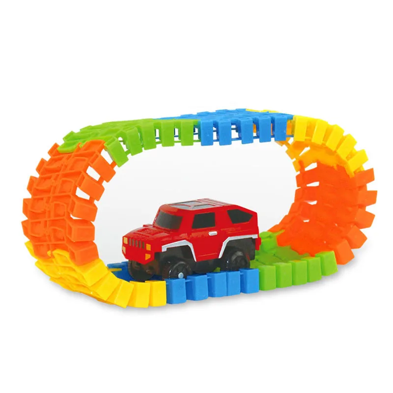 Jungen Urlaub Geschenk Elektrische Flash Track Auto High Speed DIY Montage Baustein Track Kinder Bildung Spielzeug – Detail 4