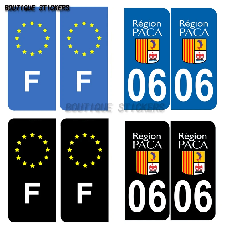 Departamento de matrícula F06 PACA pegatinas para matrícula placa de matrícula autocollant Division f06