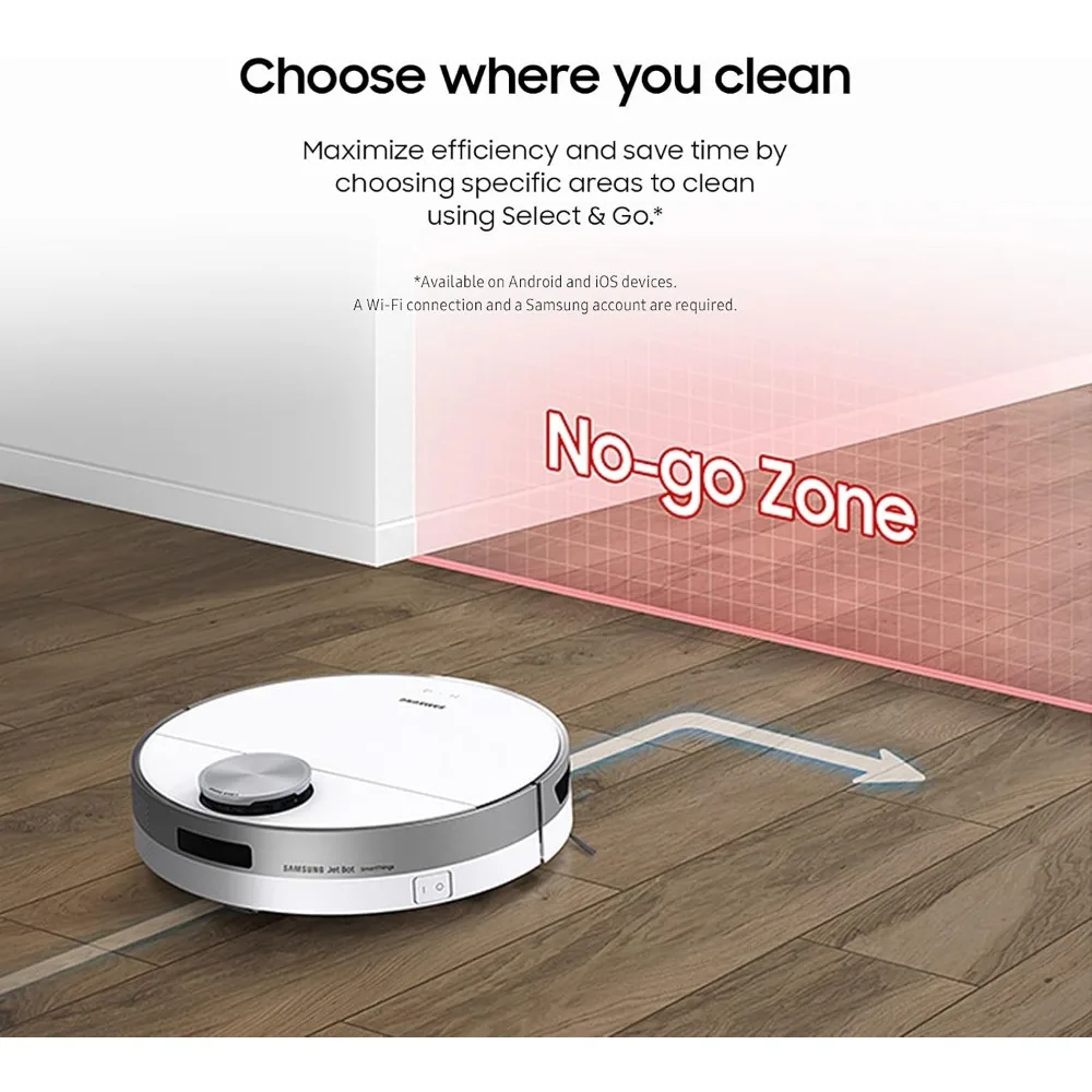 Jet Bot Robot Cordless Vacuum Cleaner w/Intelligent Power Control, Precise Navigation, Multi Surface Cleaning for Hardwood Floor