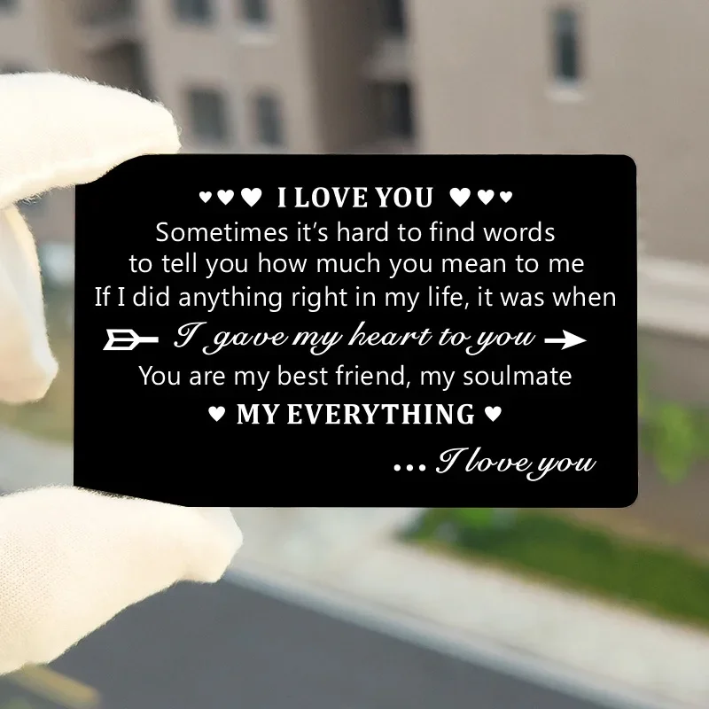 Иногда важко в кошельке, подкладке из металлического алюминиевого листа, визитная карточка с гравировкой на заказ, памятный подарок на День святого Валентина