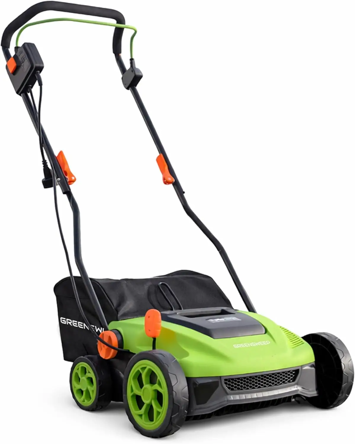 

TurfoMax | Artificial Grass Electric Turf Sweeper, 5 Adjustable Height Settings, Foldable Handle, Collection Bag Included, Rest