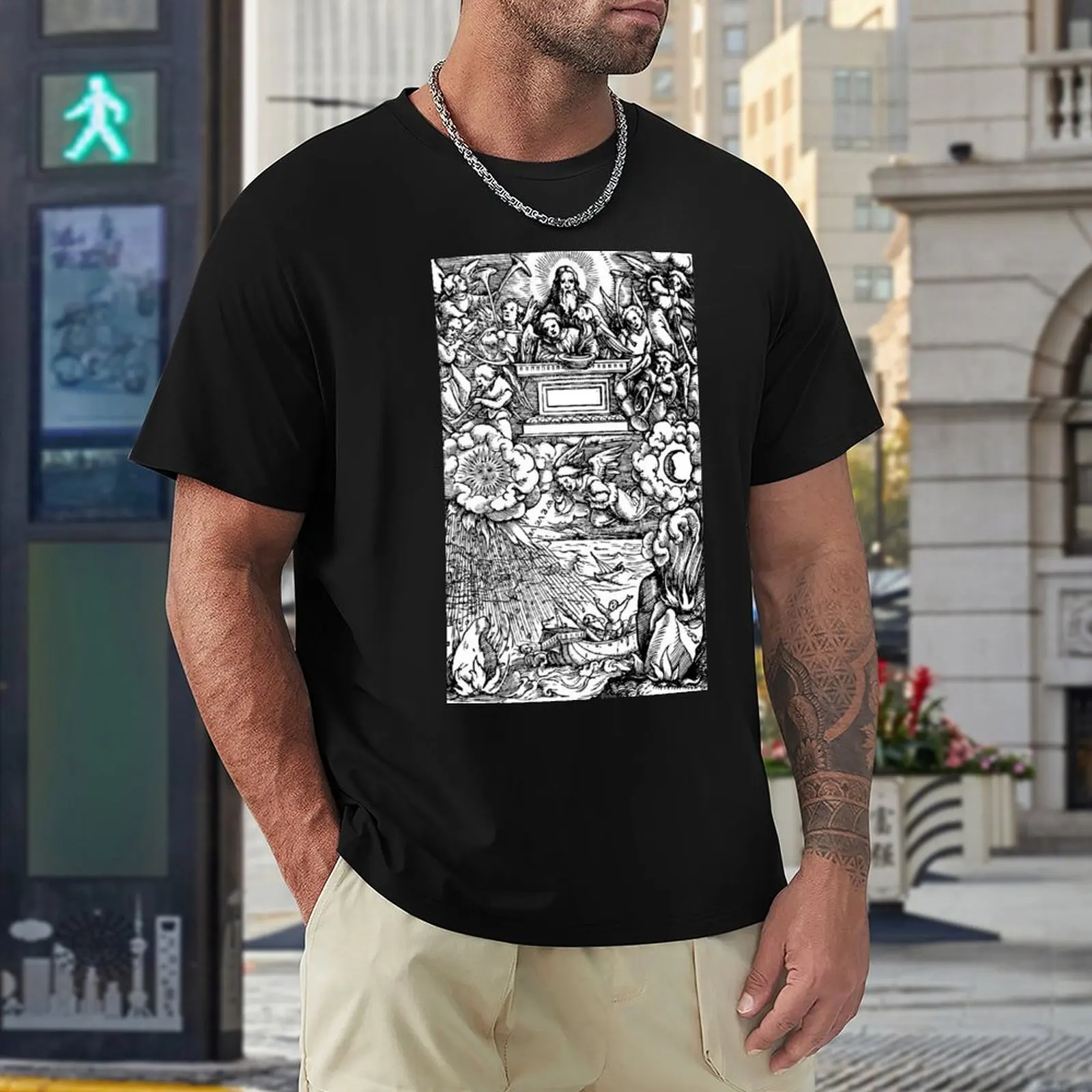 Apocalyptic Illustration No.6 Seven Angels With T-shirt Harajuku Move  Funny Novelty Tshirt Hot Sale Leisure USA Size