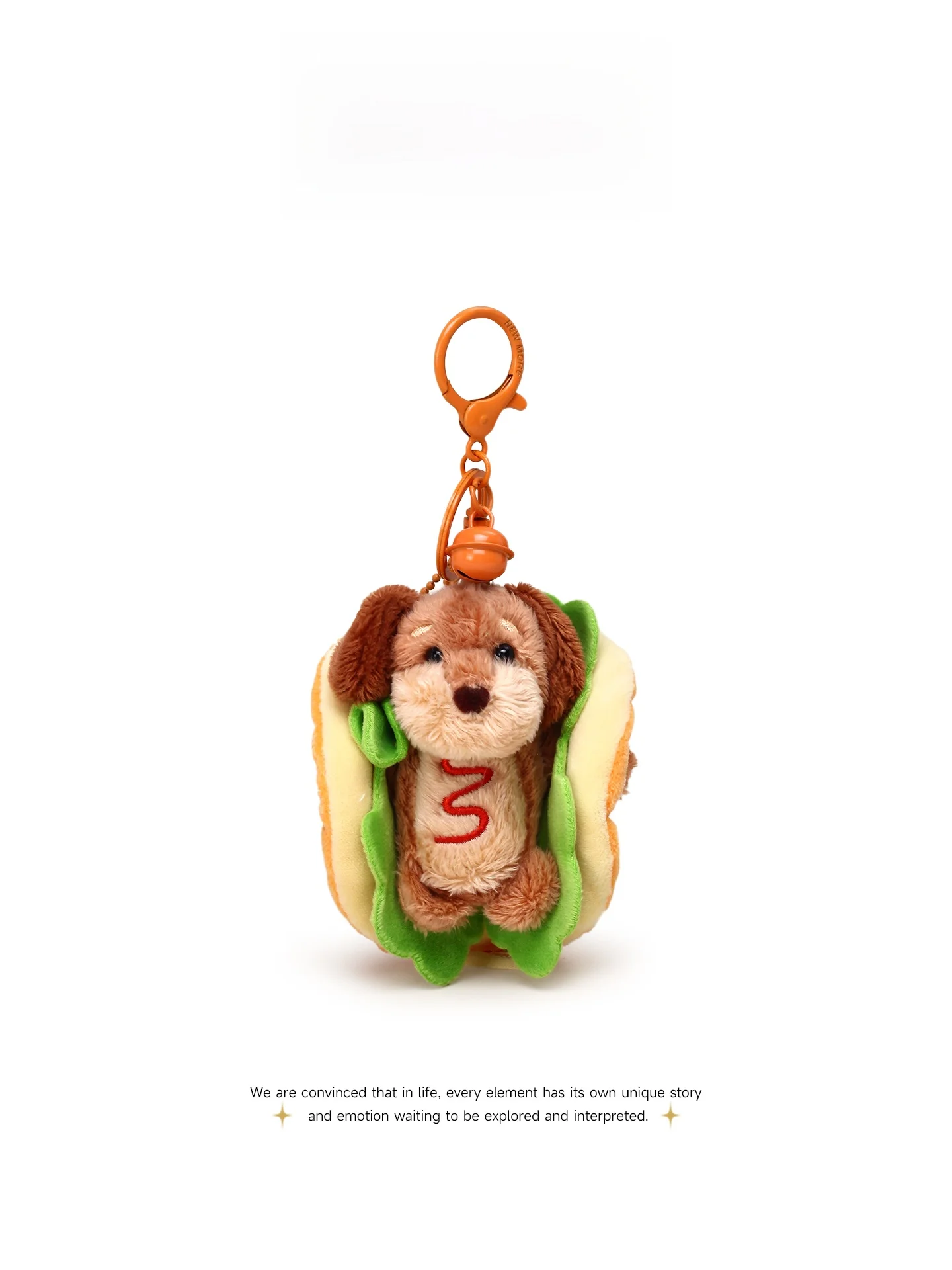 Jinnew Original Fofo e Divertido Boneco de Pelúcia de Cão Salsicha, Hambúrguer e Cachorro-Quente, Decoração, Pingente de Bols...
