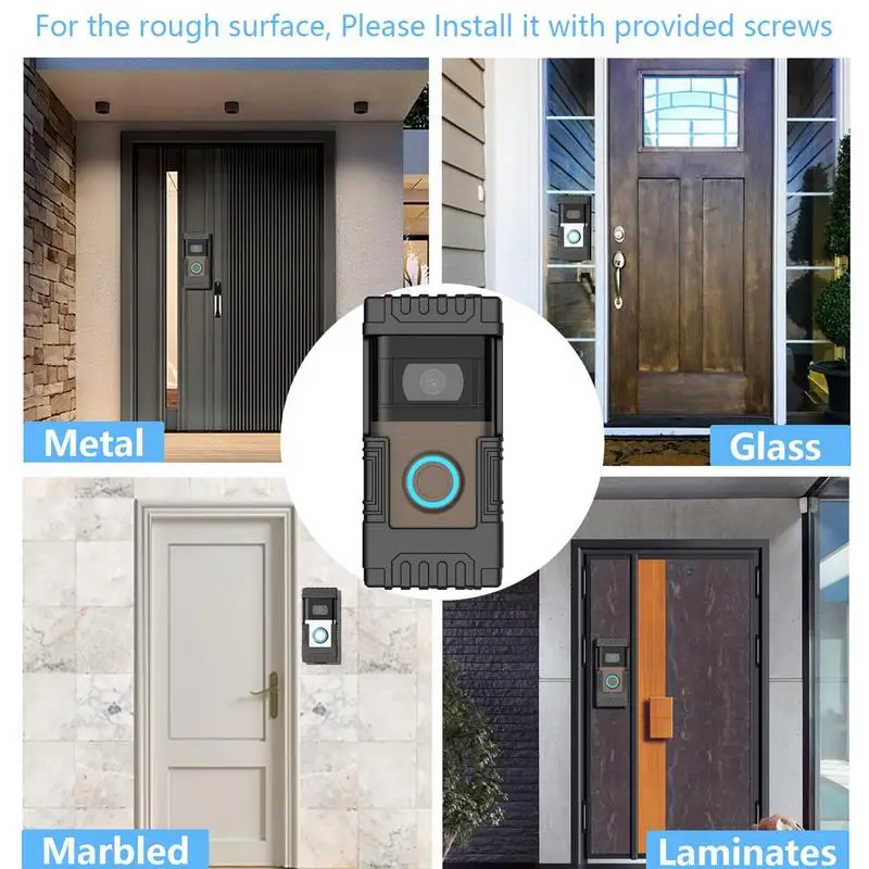 Ring Doorbell Mount No Drill Anti-Theft Video Doorbell Mount 90 Degree Adjustable No-Drill Mounting Bracket Wedge Adapter Holder