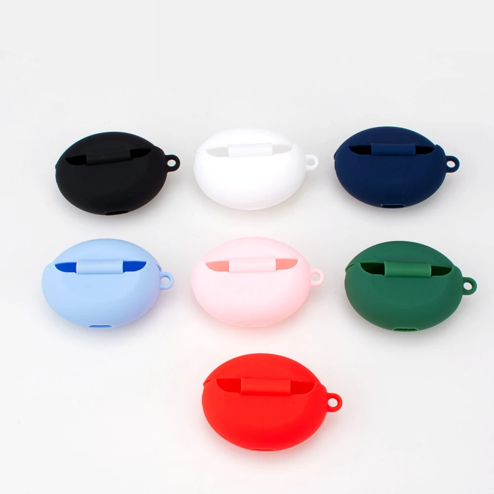 화웨이 프리버즈 5i 용 실리콘 보호 케이스, 이어폰 케이스 커버, 후크 포함 헤드셋 액세서리