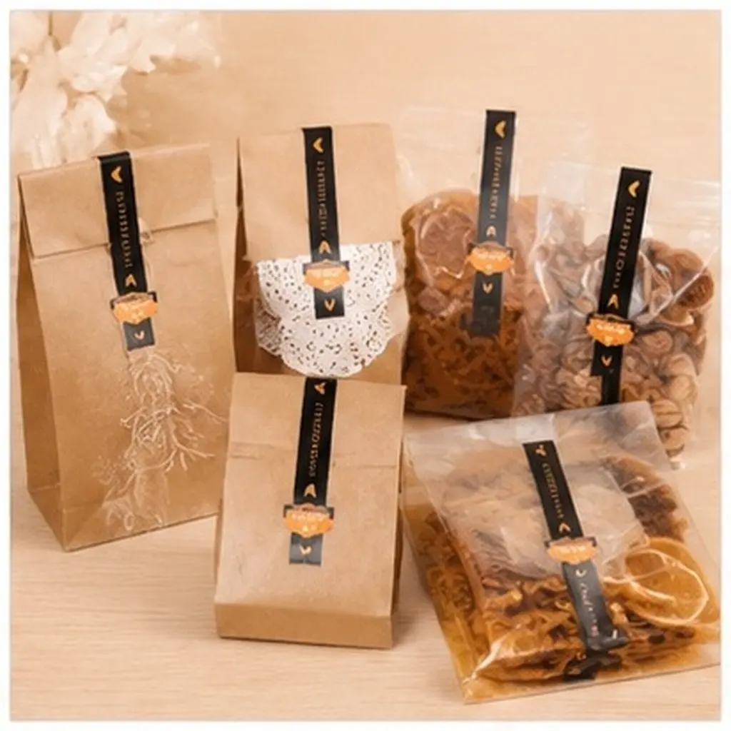 Gift Box Sealing Stickers 100Pcs Decorative Labels for Treat Bags Cake Boxes Baking Packaging DIY Crafts