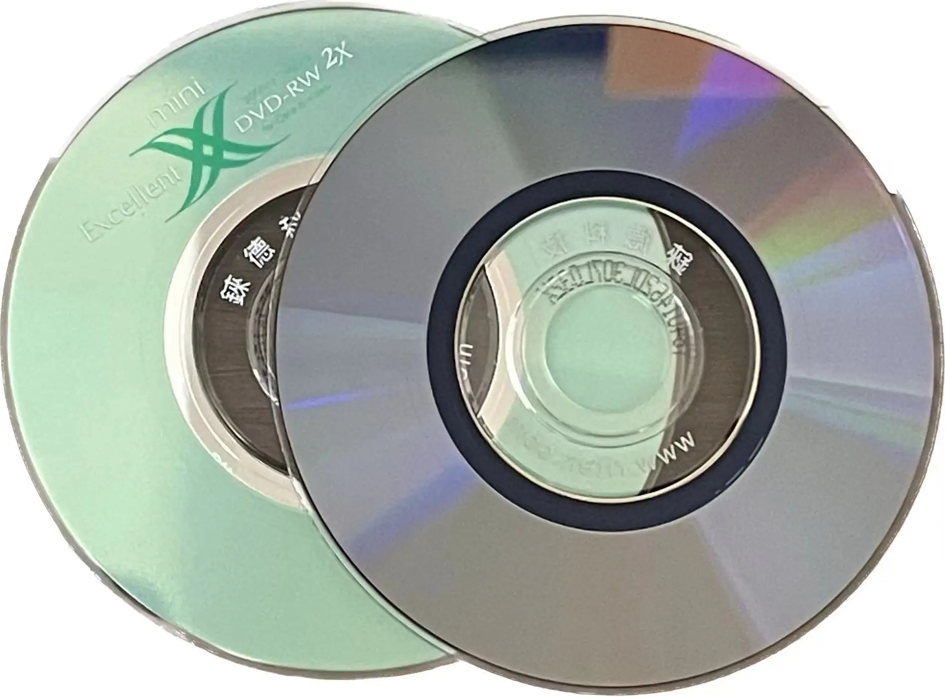 Wholesale 5 Discs Authentic Ri-Brand 2x 1.4 GB 8 cm Mini Printed DVD RW Discs