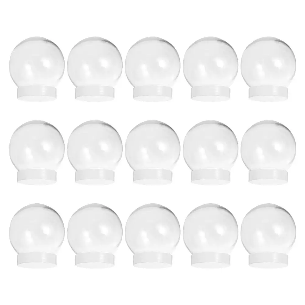 

15 шт. Запасные части для снежных шаров: прозрачные пластиковые основы для DIY снежных шаров для взрослых, зимние праздничные поделки, снежные шары