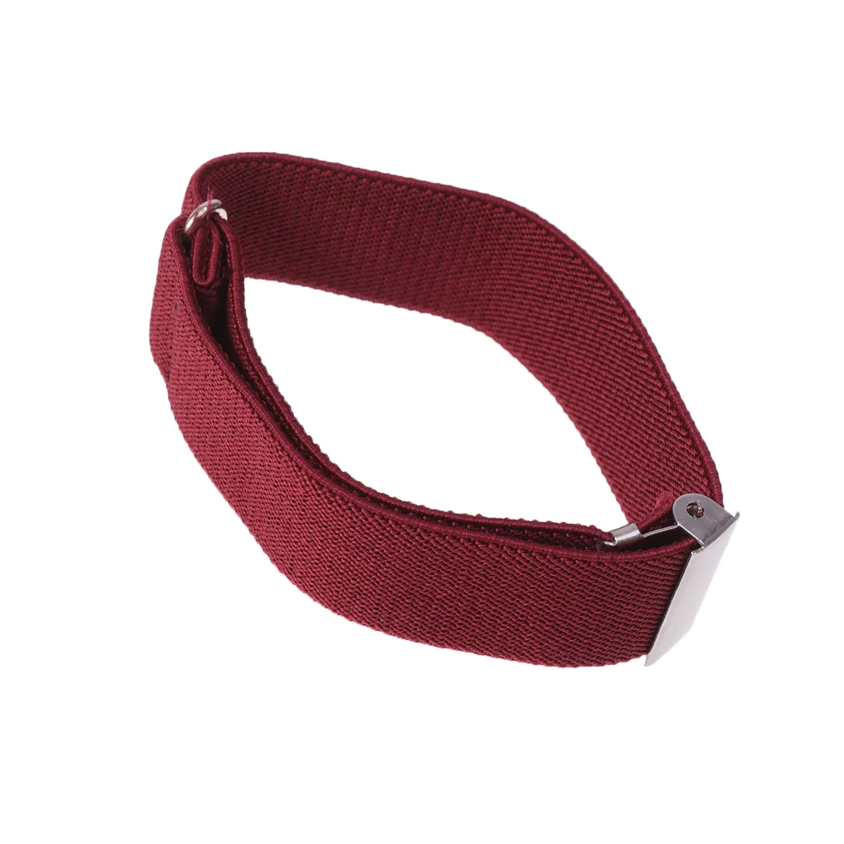 

1 Pair 2.5Cm Premium Shirt Armband Chinlon Unisex Anti Slip Adjustable Strong Clip Durable For Men Women Wine Apparel