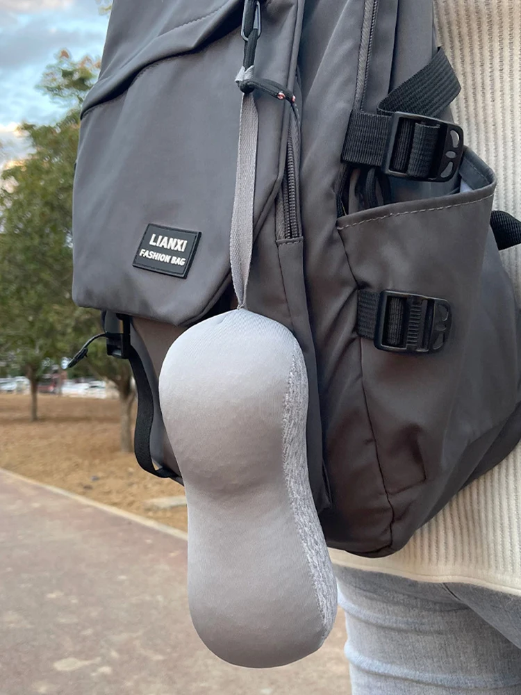 Mini-Nackenkissen, tragbares U-förmiges Kissen, für Erwachsene, Reisen, Rücken, Schlafen, Nackenkissen, Bürokissen, unterstützendes Nacken-Schlafkissen – Detail 8